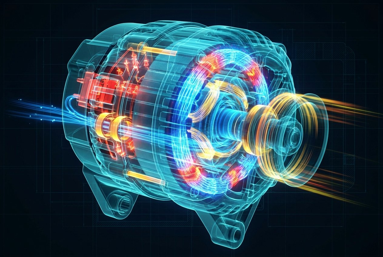 Imagem ilustrativa do artigo Alternador por dentro: como o giro do motor vira eletricidade